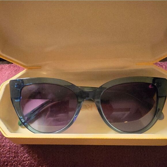 GORGEOUS TEAL CATSEYE SUNGLASSES - Picture 5 of 7